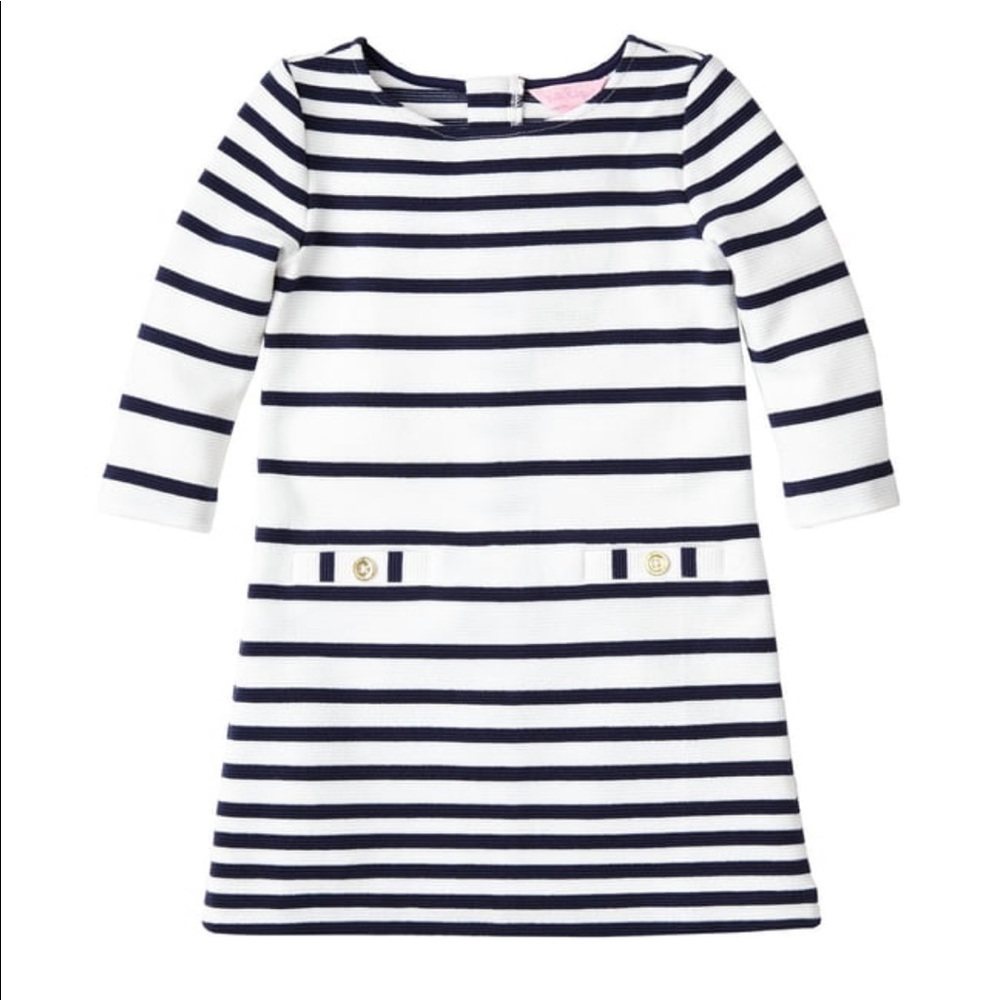 Lilly Pulitzer Little Charlene Stripe A-Line Dress
